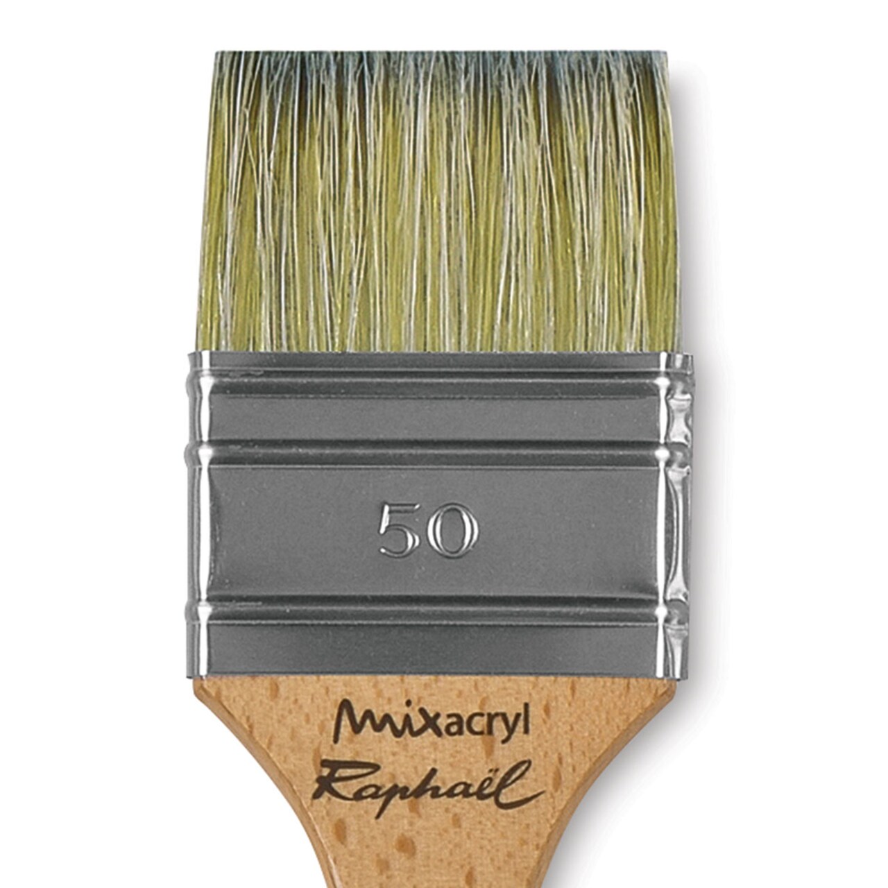 Raphael Mixacryl Natural Bristle/Synthetic Mix Brush - Mixed Media Flat, Size 50